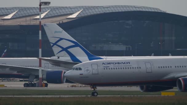 Moscou Fédération Russie Juillet 2021 Airbus A330 Aeroflot Voie Circulation — Video