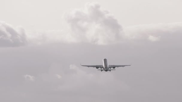 Avion Réaction Prenant Altitude Dans Ciel Décollage Avion Vol Départ — Video