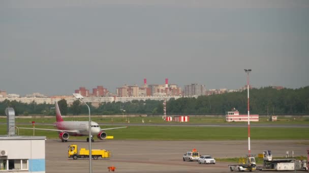 Saint Petersburg Russie Juillet 2022 Sukhoi Superjet 100 89127 Rossiya — Video