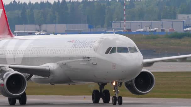 Moskva Ruská Federace Června 2021 Airbus A321 Bod Nordwind Airlines — Stock video