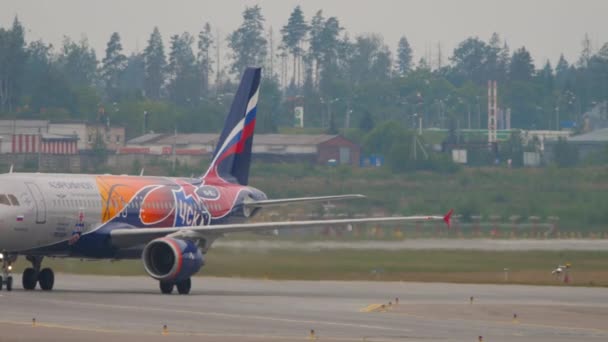 Moscow Russian Federation Ιουλίου 2021 Airbus A320 Pbc Τσσκα Μόσχας — Αρχείο Βίντεο
