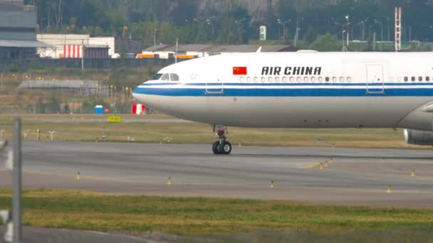 Moscow Orosz Federáció 2021 Július Air China A330 5947 Számú — Stock videók
