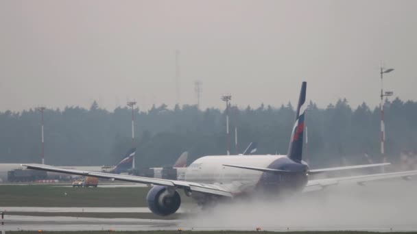 Moskau Russische Föderation Juli 2021 Zivilflugzeug Boeing 777 Von Aeroflot — Stockvideo
