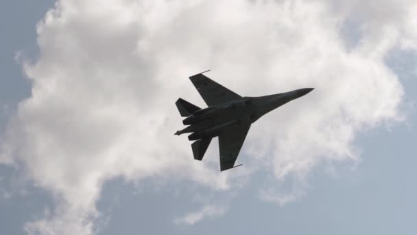 Footage Military Warplanes Flies Military Planes Sky Air Force Parade — Stock Video