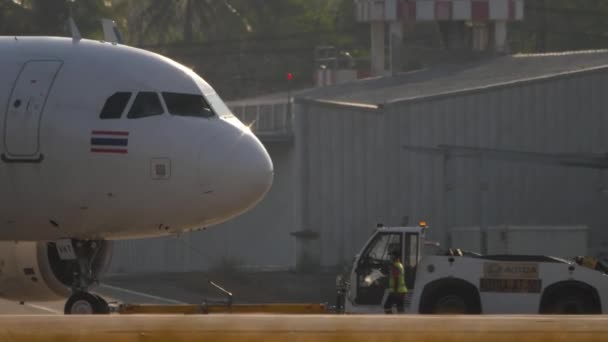 Phuket Thailand February 2023 Airbus A320 Vkt Тайського Єтнамуjet Аеропорту — стокове відео