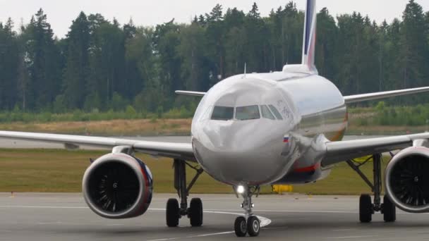 Moscow Rusya Federasyonu Temmuz 2021 Sivil Uçak Airbus A320 Sheremetyevo — Stok video