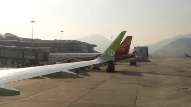 Hong Kong Noviembre 2019 Chek Lap Kok International Airport Hong — Vídeos de Stock