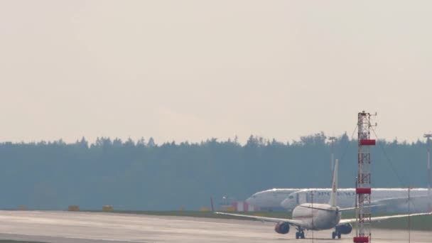 Moscow Russian Federation Juli 2021 Jet Passagerarflygplan Boeing 737 Air — Stockvideo