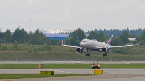 Moscou Fédération Russie Juillet 2021 Avion Airbus A320 Bpm Aeroflot — Video