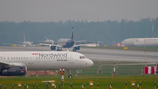 Moscow Russian Federation Juli 2021 Airbus A321 Brx Van Nordwind — Stockvideo