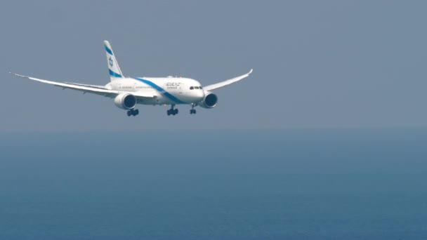 Phuket Thailand Φεβρουαριου 2023 Boeing 787 Dreamliner Era Της Πλησιάζει — Αρχείο Βίντεο