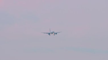 Yolcu jeti uçağı Adler havaalanına iniyor.