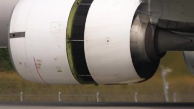 MOSCOW, Rusya Federasyonu - 29 Temmuz 2021: Sheremetyevo havaalanına indikten sonra inen Ikar 777 'li Boeing 777 yolcu uçağı