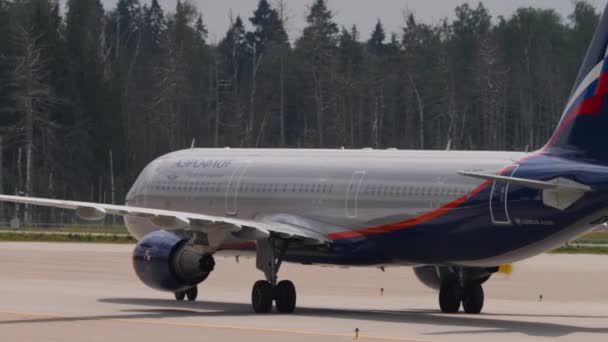 Moskw Federacja Rosji Lipiec 2021 Samolot Użytkowy Airbus A321 Aeroflot — Wideo stockowe