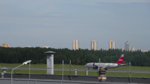 Saint Petersburg Russia Juli 2022 Commercieel Vliegtuig Boeing 737 73319 — Stockvideo