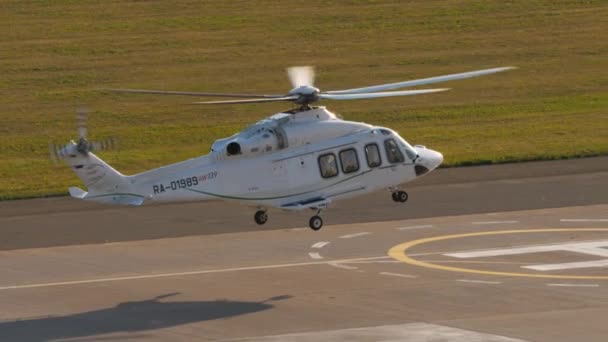 Kazan Russian Federation August 2022 Helicopter Agusta Westland 139 Tulpar — Stock video