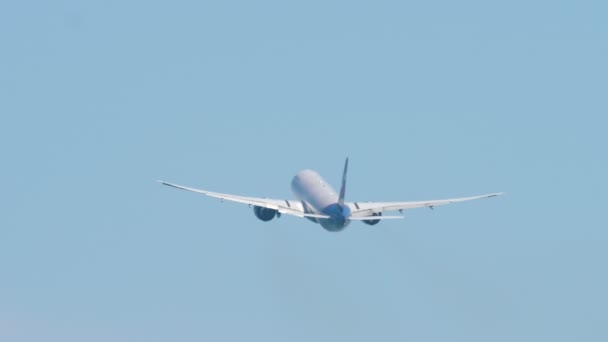 Phuket Thailand Φεβρουαριου 2023 Επιβατικό Αεροπλάνο Boeing 777 Του Aeroflot — Αρχείο Βίντεο