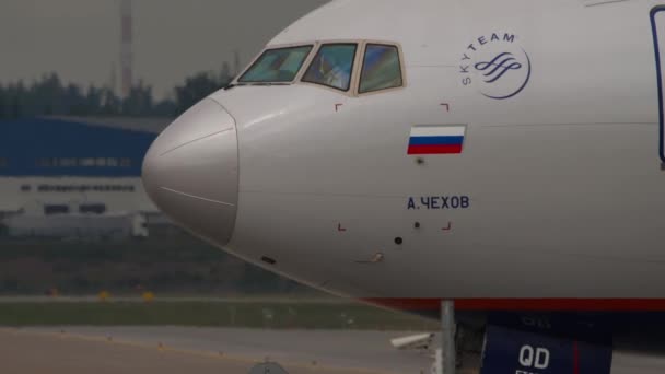 Moscow Russian Federation Lipiec 2021 Samolot Boeing 777 Aeroflot Airlines — Wideo stockowe