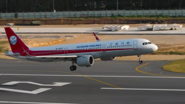 Phuket Thaïlande Février 2023 Avion Passagers Airbus A321 271N 1053 — Video