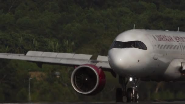 Phuket Thailand Januari 2023 Commercieel Vliegtuig Airbus A350 Van Juneyao — Stockvideo