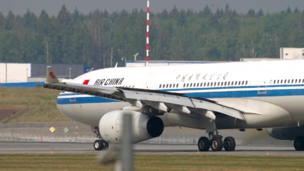 Moscow Orosz Federáció 2021 Július Air China A330 5947 Airbus — Stock videók