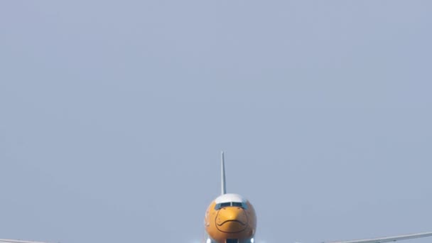 Phuket Thaïlande Janvier 2023 Boeing 737 Nok Air Atterrit Aéroport — Video