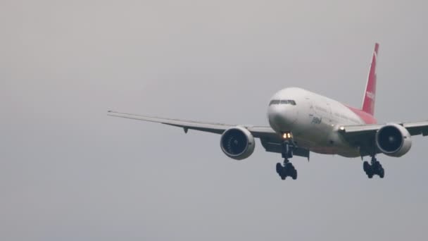 모스크바 러시아 페더레이션 2021년 29일 페가스 플라이의 777 Bjf 셰레메티예보 — 비디오