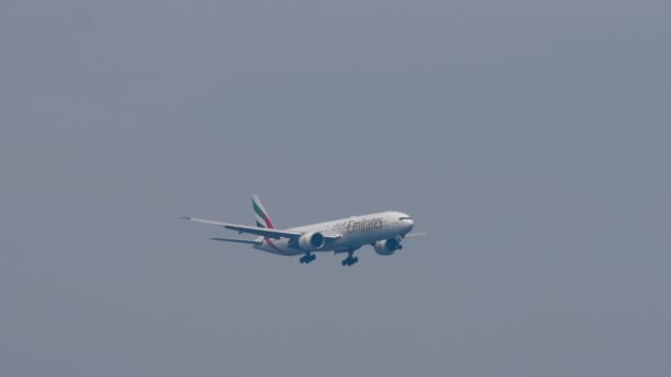 Phuket Thailand Φεβρουαριου 2023 Ευρυγώνιο Αεροσκάφος Boeing 777 Epb Της — Αρχείο Βίντεο