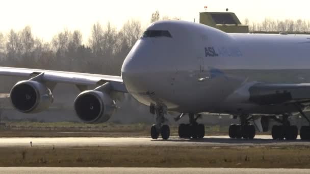 Novosibirsk Federación Rusa Octubre 2021 Aviones Carga Boeing 747 Asl — Vídeo de stock