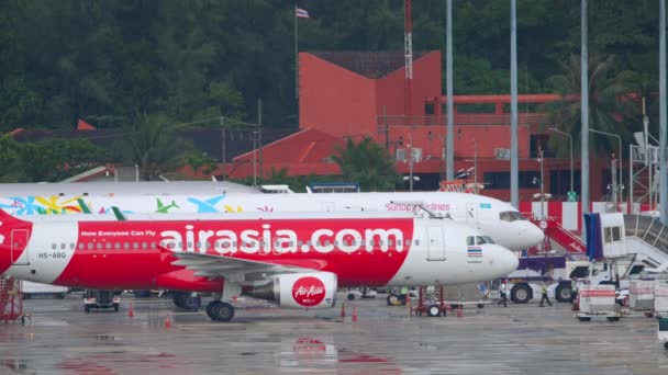 Phuket Thailand November 2019 Passagerarplan Eairbus A320 216 Abq För — Stockvideo