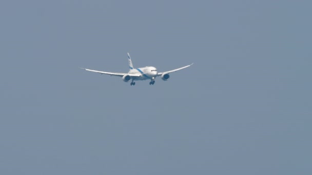 Пхукет Таиланд Февраля 2023 Года Выстрел Самолет Boeing 787 Dreamliner — стоковое видео