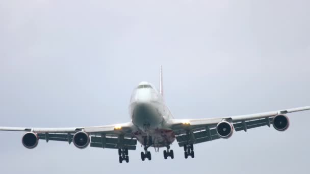 Phuket Thailand Kasım 2017 Rossiya Dan Boeing 747 Phuket Havaalanına — Stok video
