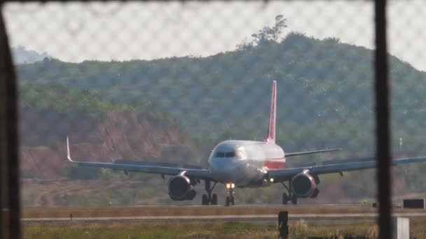 Phuket Thailand Şubat 2023 Airplane Airbus A320 214 Tayland Vietnam — Stok video