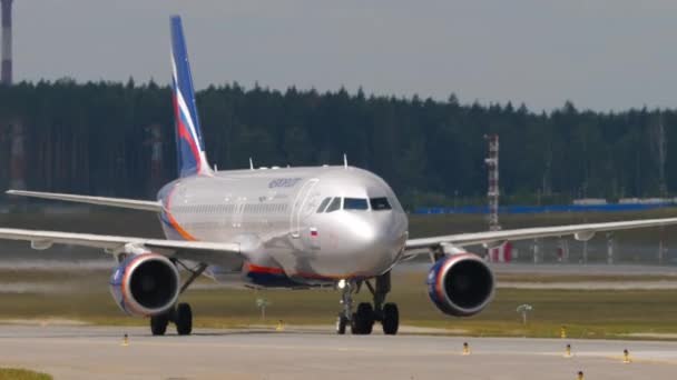 Moscow Rusya Federasyonu Temmuz 2021 Ticari Airbus A320 214 Aeroflot Video Klip