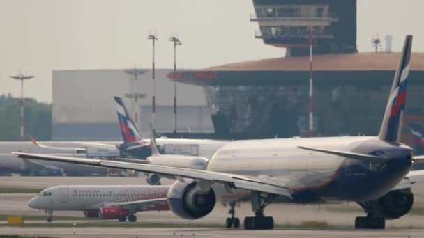 Moscow Federare Russian July 2021 Boeing 777 Corp Larg Accelerează — Videoclip de stoc