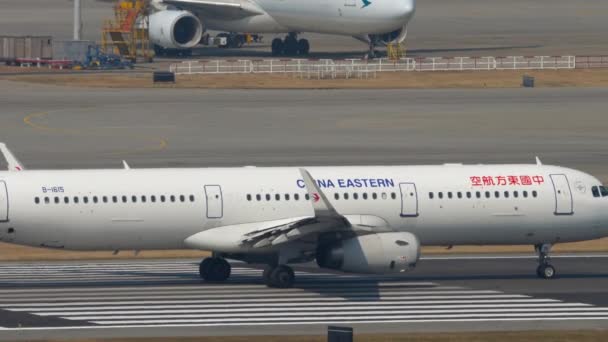 Hong Kong Kasım 2019 Yolcu Uçağı Airbus A321 1615 Çin Stok Video