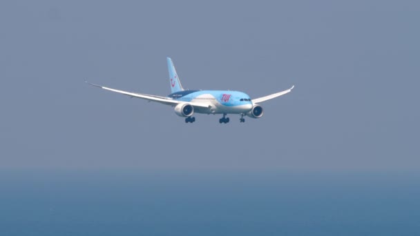 Phuket Tailandia Febrero 2023 Pasajero Boeing 787 Dreamliner Tuifly Acerca — Vídeos de Stock