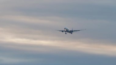 KUALA LUMPUR, MALAYSIA - 14 Ocak 2025: Airbus A330-323, Malezya Havayolları 'ndan 9M-MTN Kuala Lumpur Havalimanı' na inişe yaklaşıyor.