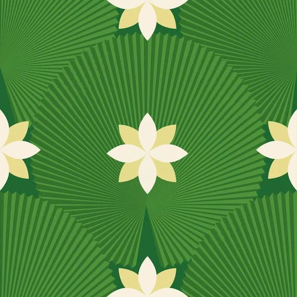 Padrão Floral Tropical Sem Costura Com Folhas Palma Ilustração Vetorial — Vetor de Stock