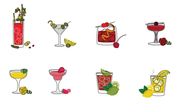 Иллюстрация Алкогольных Напитков Векторная Иллюстрация Кайпиринья — стоковый вектор