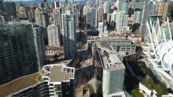 Veduta Aerea Dei Grattacieli Nel Centro Vancouver British Columbia Canada — Video Stock