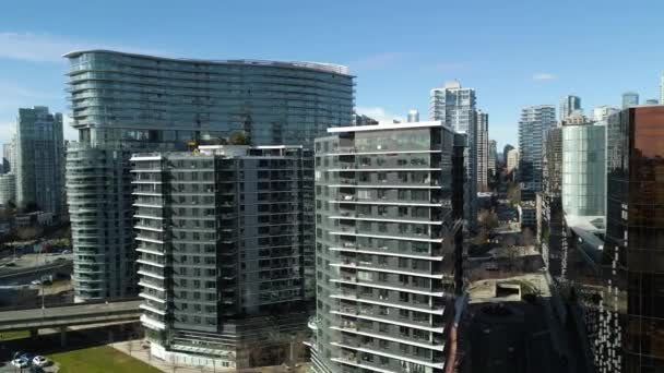 Veduta Aerea Dei Grattacieli Nel Centro Vancouver British Columbia — Video Stock