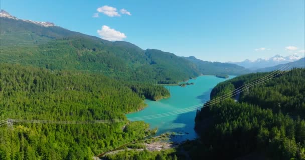 Luchtfoto Van Daisy Lake Tijdens Een Zonnige Zomerdag Genomen Tussen — Stockvideo