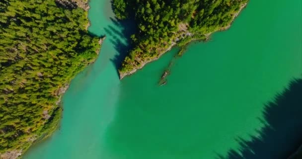 Вид Зверху Вниз Озеро Дейзі Під Час Сонячного Літнього Дня — стокове відео