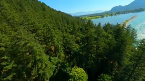 Fraser Nehir Vadisi Kanada Nın Britanya Kolumbiyası Ndaki Dağ Manzarası — Stok video