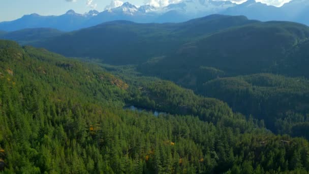 Veduta Aerea Delle Montagne Con Ghiacciai Vicino Squamish British Columbia — Video Stock