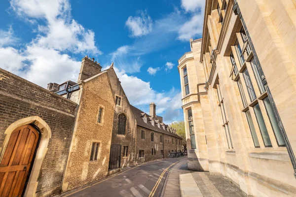 Uitzicht Langs Lege Straat Het Historische Centrum Van Cambridge Nederland — Stockfoto