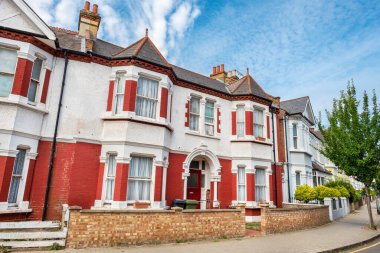 Traditional brick terraced houses in London. England clipart