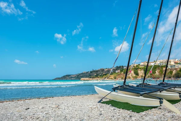 Pintoresca Playa Pueblo Almirida Creta Grecia —  Fotos de Stock