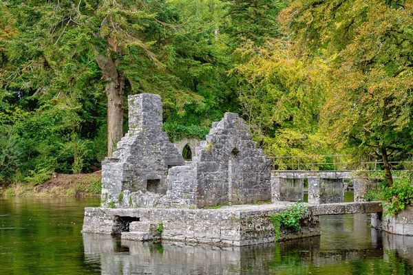 Ruína Casa Pesca Monge Medieval Rio Cong Cong County Mayo — Fotografia de Stock